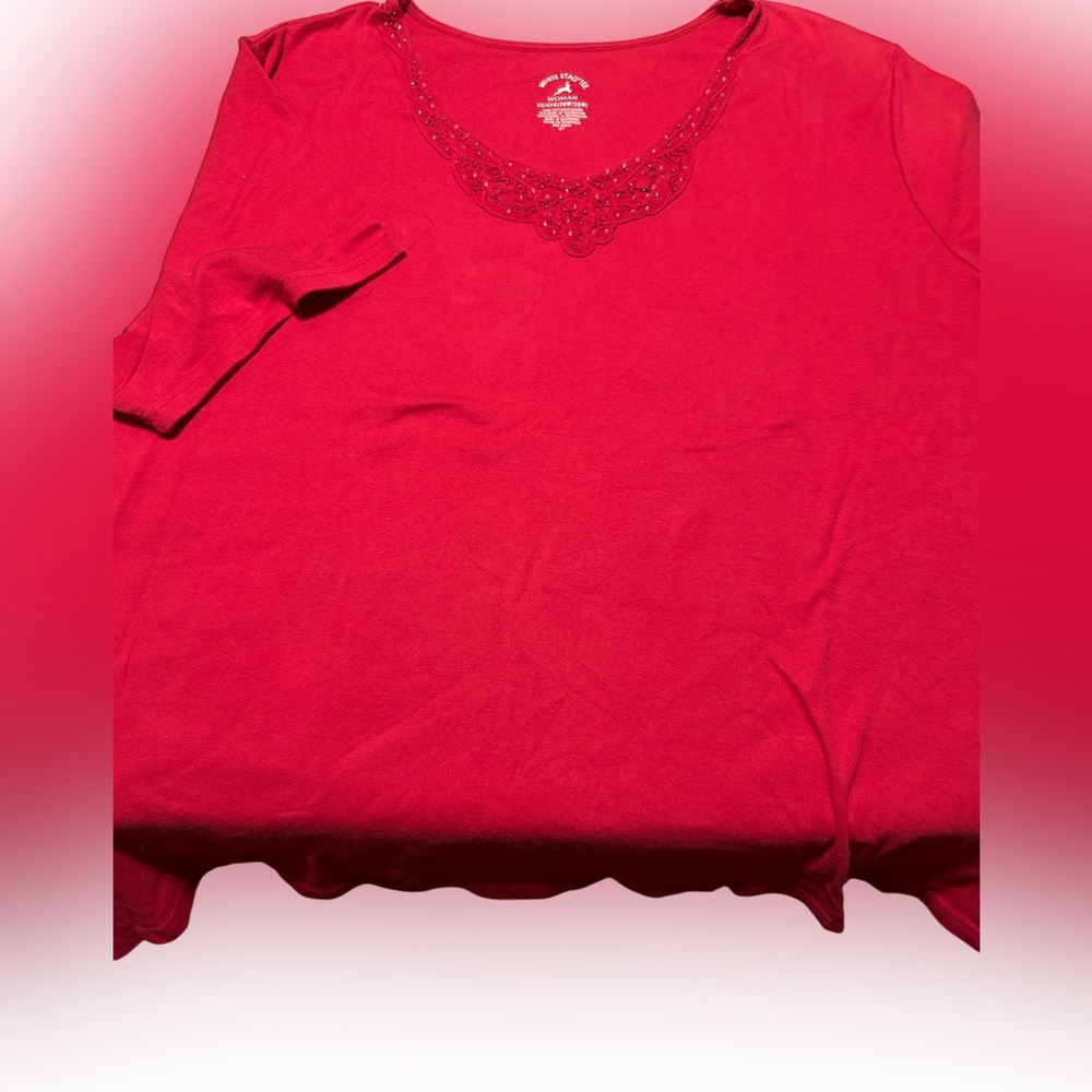 White Stag Red Short Sleeve Top